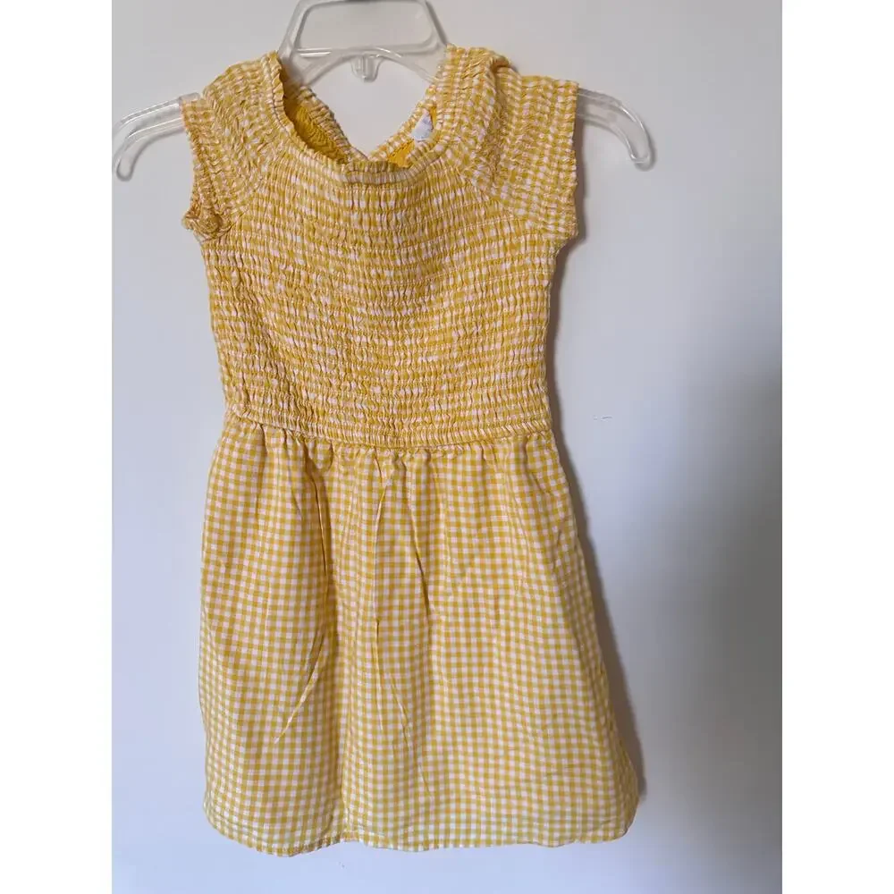 Abercrombie Kids Yellow White  Vichy Check Dress Size 5/6  Excellent condition